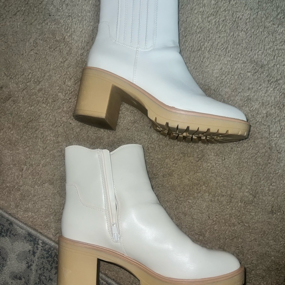 White ankle boot